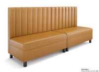 Legacy Restaurant Booth - Premium Channel-Back Upholstery - Gunmetal Legs -Made in USA Legacy Restaurant Booth - Premium Channel-Back Upholstery - Gunmetal Legs -Made in USA