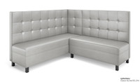 Legacy - Modular V-Shape Seating - Premium Button Tufted Upholstery - Gunmetal Legs -Made in USA