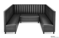 Legacy - Modular U-Shape Seating - Premium Channel Tufted Upholstery - Gunmetal Legs -Made in USA Legacy - Modular U-Shape Seating - Premium Channel Tufted Upholstery - Gunmetal Legs -Made in USA