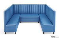 Legacy - Modular U-Shape Seating - Premium Channel Tufted Upholstery - Gunmetal Legs -Made in USA Legacy - Modular U-Shape Seating - Premium Channel Tufted Upholstery - Gunmetal Legs -Made in USA