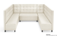 Legacy - Modular U-Shape Seating - Premium Button Tufted Upholstery -Gunmetal Legs -Made in USA Legacy - Modular U-Shape Seating - Premium Button Tufted Upholstery -Gunmetal Legs -Made in USA