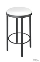 Round  Gunmetal Frame - Premium Comfort Upholstered Seat Bar Stool - Proudly Made in America Round  Gunmetal Frame - Premium Comfort Upholstered Seat Bar Stool - Proudly Made in America