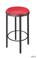 Round  Gunmetal Frame - Premium Comfort Upholstered Seat Bar Stool - Proudly Made in America Round  Gunmetal Frame - Premium Comfort Upholstered Seat Bar Stool - Proudly Made in America