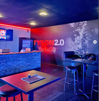 Round  Gunmetal Frame - Premium Comfort Upholstered Seat - Bar Stool