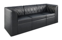 RIVERA Lounge Seating -  Diamond Tufted Upholstery - Modular Sofa with Straight Arms RIVERA Lounge Seating -  Diamond Tufted Upholstery - Modular Sofa with Straight Arms