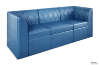 RIVERA Lounge Seating -  Diamond Tufted Upholstery - Modular Sofa with Straight Arms RIVERA Lounge Seating -  Diamond Tufted Upholstery - Modular Sofa with Straight Arms