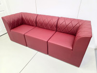 RIVERA Lounge Seating -  Diamond Tufted Upholstery - Modular Sofa with Straight Arms RIVERA Lounge Seating -  Diamond Tufted Upholstery - Modular Sofa with Straight Arms