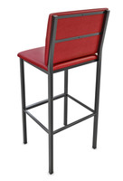 Button Tufted -  Gunmetal Heavy-Duty Bar Stool with Commercial-Grade Vinyl Seat (450lbs Rated)