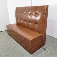 Restaurant Booth - Premium Button Tufted Upholstery - Extra Comfort Cushioned Seat- Made in USA