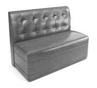 Restaurant Booth - Premium Button Tufted Upholstery - Extra Comfort Cushioned Seat- Made in USA
