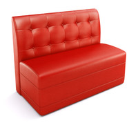 Restaurant Booth - Premium Button Tufted Upholstery - Extra Comfort Cushioned Seat- Made in USA