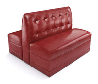 Restaurant Booth - Premium Button Tufted Upholstery - Extra Comfort Cushioned Seat- Made in USA