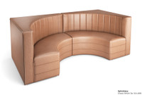 Half a Circle Booth Restaurant Seating - Contract Grade - Premium Channel-Back Performance Upholstery - 100% Handcrafted In USA Half a Circle Booth Restaurant Seating - Contract Grade - Premium Channel-Back Performance Upholstery - 100% Handcrafted In USA