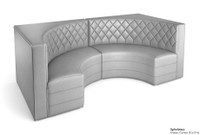 Half a Circle Booth Restaurant Seating - Contract Grade - Premium Diamond Tufted Performance Upholstery - 100% Handcrafted In USA Half a Circle Booth Restaurant Seating - Contract Grade - Premium Diamond Tufted Performance Upholstery - 100% Handcrafted In USA