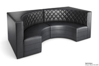 Half a Circle Booth Restaurant Seating - Contract Grade - Premium Diamond Tufted Performance Upholstery - 100% Handcrafted In USA Half a Circle Booth Restaurant Seating - Contract Grade - Premium Diamond Tufted Performance Upholstery - 100% Handcrafted In USA