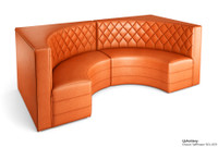 Half a Circle Booth Restaurant Seating - Contract Grade - Premium Diamond Tufted Performance Upholstery - 100% Handcrafted In USA Half a Circle Booth Restaurant Seating - Contract Grade - Premium Diamond Tufted Performance Upholstery - 100% Handcrafted In USA