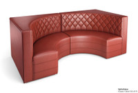 Half a Circle Booth Restaurant Seating - Contract Grade - Premium Diamond Tufted Performance Upholstery - 100% Handcrafted In USA Half a Circle Booth Restaurant Seating - Contract Grade - Premium Diamond Tufted Performance Upholstery - 100% Handcrafted In USA