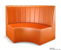 Fortuna Collection: Modular Curved Chaise - Premium Channel Tufted Upholstery - Made in USA