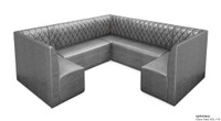 Restaurant 3/4 Circle Booth Seating  - Contract Grade - Premium Performance Diamond Tufted Upholstery - 100% Handcrafted In USA Restaurant 3/4 Circle Booth Seating  - Contract Grade - Premium Performance Diamond Tufted Upholstery - 100% Handcrafted In USA