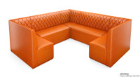 Restaurant 3/4 Circle Booth Seating  - Contract Grade - Premium Performance Diamond Tufted Upholstery - 100% Handcrafted In USA Restaurant 3/4 Circle Booth Seating  - Contract Grade - Premium Performance Diamond Tufted Upholstery - 100% Handcrafted In USA