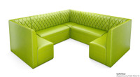 Restaurant 3/4 Circle Booth Seating  - Contract Grade - Premium Performance Diamond Tufted Upholstery - 100% Handcrafted In USA Restaurant 3/4 Circle Booth Seating  - Contract Grade - Premium Performance Diamond Tufted Upholstery - 100% Handcrafted In USA
