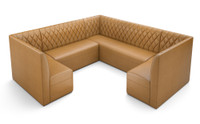 Restaurant 3/4 Circle Booth Seating  - Contract Grade - Premium Performance Diamond Tufted Upholstery - 100% Handcrafted In USA