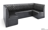 Restaurant U-Shape Booth Seating - Contract Grade - Premium Diamond Tufted Performance Upholstery - 100% Handcrafted In USA