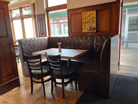 Restaurant U-Shape Booth Seating - Contract Grade - Premium Diamond Tufted Performance Upholstery - 100% Handcrafted In USA