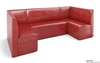 Restaurant U-Shape Booth Seating - Contract Grade - Premium Performance Upholstery - 100% Handcrafted In USA