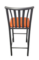 Curved Design Back - Gunmetal Heavy Duty Base  - Bar Stool Curved Design Back - Gunmetal Heavy Duty Base  - Bar Stool