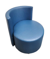 Delray - Open Design Club Chair on Casters - Round Seat