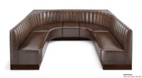 U-Shape Modular Booth Restaurant Seating - Contract Grade - Premium Channel-Back Performance Upholstery - 100% Handcrafted In USA