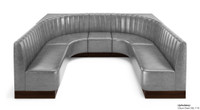 U-Shape Modular Booth Restaurant Seating - Contract Grade - Premium Channel-Back Performance Upholstery - 100% Handcrafted In USA