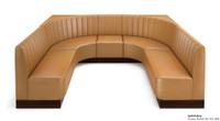 U-Shape Modular Booth Restaurant Seating - Contract Grade - Premium Channel-Back Performance Upholstery - 100% Handcrafted In USA