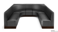 U-Shape Modular Booth Restaurant Seating - Contract Grade - Premium Performance Upholstery - 100% Handcrafted In USA U-Shape Modular Booth Restaurant Seating - Contract Grade - Premium Performance Upholstery - 100% Handcrafted In USA