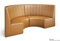 FORTUNA Half-Circle Booth - Premium Channel-Back Upholstery - Made in USA FORTUNA Half-Circle Booth - Premium Channel-Back Upholstery - Made in USA