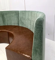 FORTUNA Half-Circle Booth - Premium Channel-Back Upholstery - Made in USA
