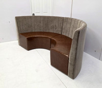 FORTUNA Half-Circle Booth - Premium Channel-Back Upholstery - Made in USA