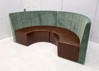 FORTUNA Half-Circle Booth - Premium Channel-Back Upholstery - Made in USA