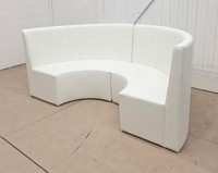 FORTUNA Half-Circle Booth - Premium Channel-Back Upholstery - Made in USA