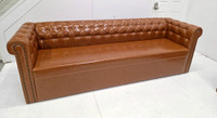 Lush 99-Inches Long Sofa with Brass Nail Trim - Made in USA