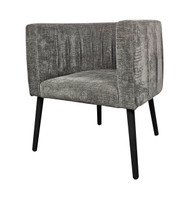 Elegant Modern Chair - Black Metal Legs - Handcrafted in USA