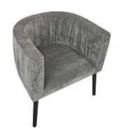 Elegant Modern Chair - Black Metal Legs - Handcrafted in USA