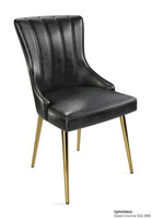 4018 Modern Restaurant Chair - Metal Legs - Channel Tufted Back