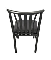 Curved Design Back - Gunmetal Heavy Duty Base  - Restaurant Chair Curved Design Back - Gunmetal Heavy Duty Base  - Restaurant Chair