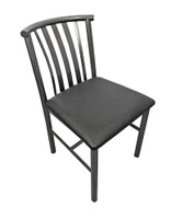 Curved Design Back - Gunmetal Heavy Duty Base  - Restaurant Chair Curved Design Back - Gunmetal Heavy Duty Base  - Restaurant Chair