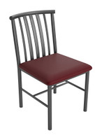 Curved Design Back - Gunmetal Heavy Duty Base  - Restaurant Chair Curved Design Back - Gunmetal Heavy Duty Base  - Restaurant Chair