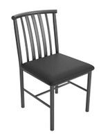 Curved Design Back - Gunmetal Heavy Duty Base  - Restaurant Chair Curved Design Back - Gunmetal Heavy Duty Base  - Restaurant Chair
