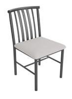 Curved Design Back - Gunmetal Heavy Duty Base  - Restaurant Chair Curved Design Back - Gunmetal Heavy Duty Base  - Restaurant Chair