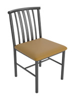 Curved Design Back - Gunmetal Heavy Duty Base  - Restaurant Chair Curved Design Back - Gunmetal Heavy Duty Base  - Restaurant Chair